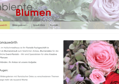 floristweb Referenz: Website Blumen Donauwört