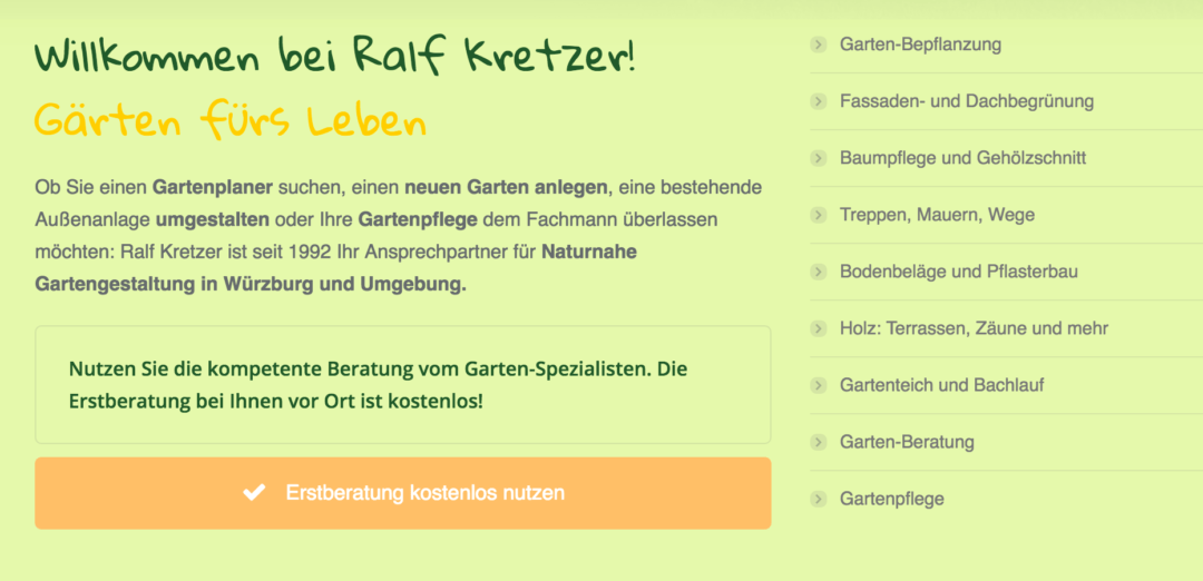 Ralf Kretzer Website bei floristweb